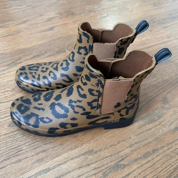 Hunter Original Refined Chelsea Hybrid Leopard Limited Edition Mini Boots size 7 - Picture 4 of 12